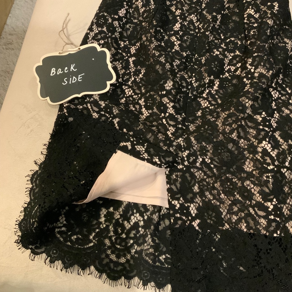 JCrew Black 10 Lace Adjustable Straps Dress Timeless Classic Wedding guest Party - Picture 8 of 11